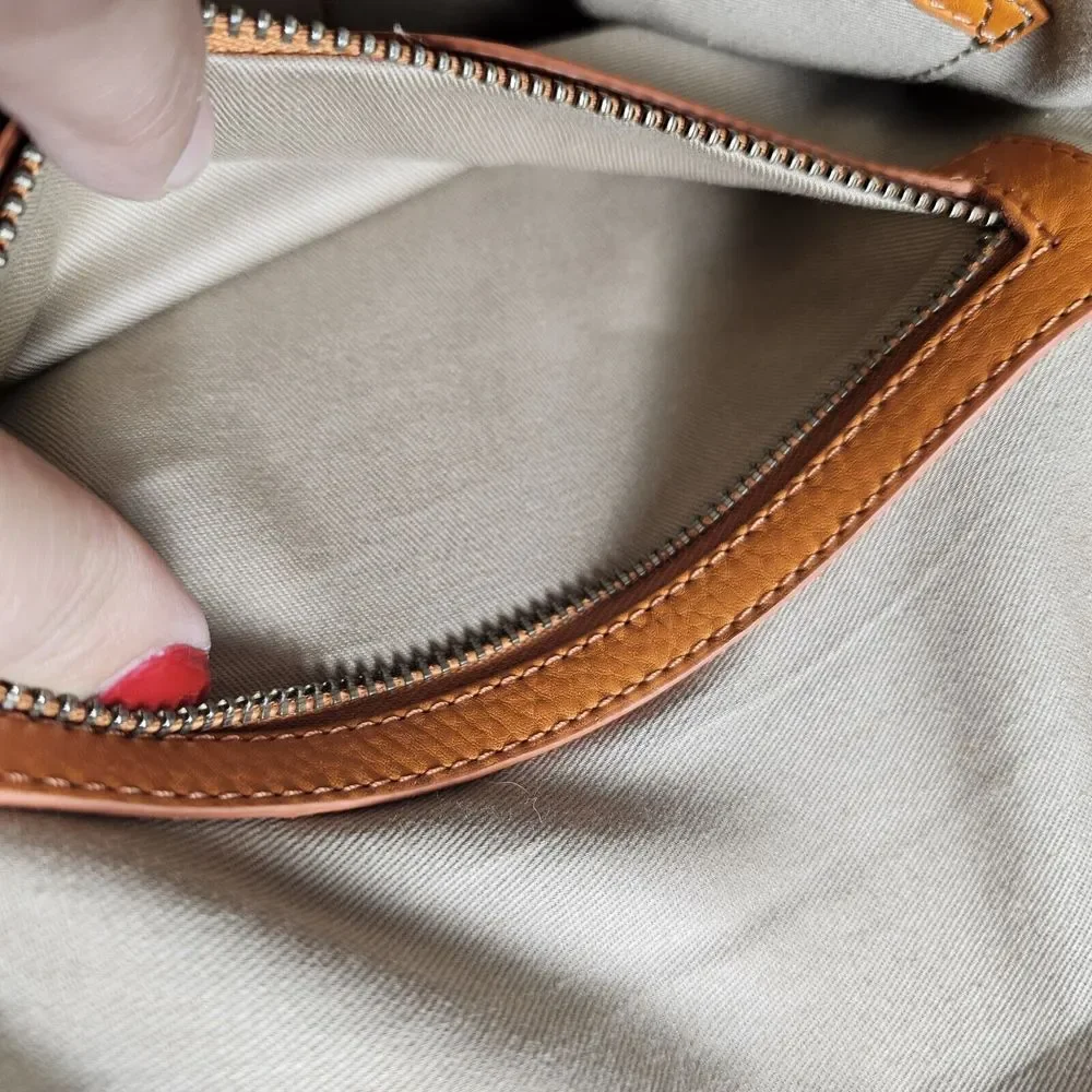 Sam Edelman Sylvia Purse Handbag Crossbody Embroidered Beads Leather Orange Boho - Picture 11 of 14